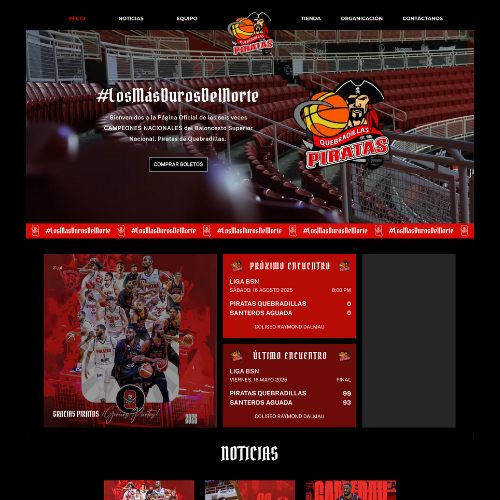Piratas BSN Website Concept