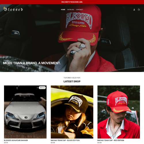 TheBlessedLabel Shopify Store Design